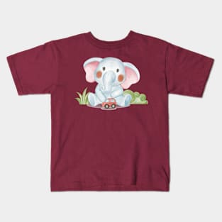 Adorable Baby Elephant Kids T-Shirt